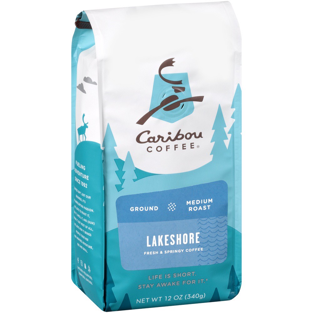 slide 7 of 7, Caribou Coffee Lakeshore Medium Roast Ground Coffee Bag- 12 oz, 12 oz
