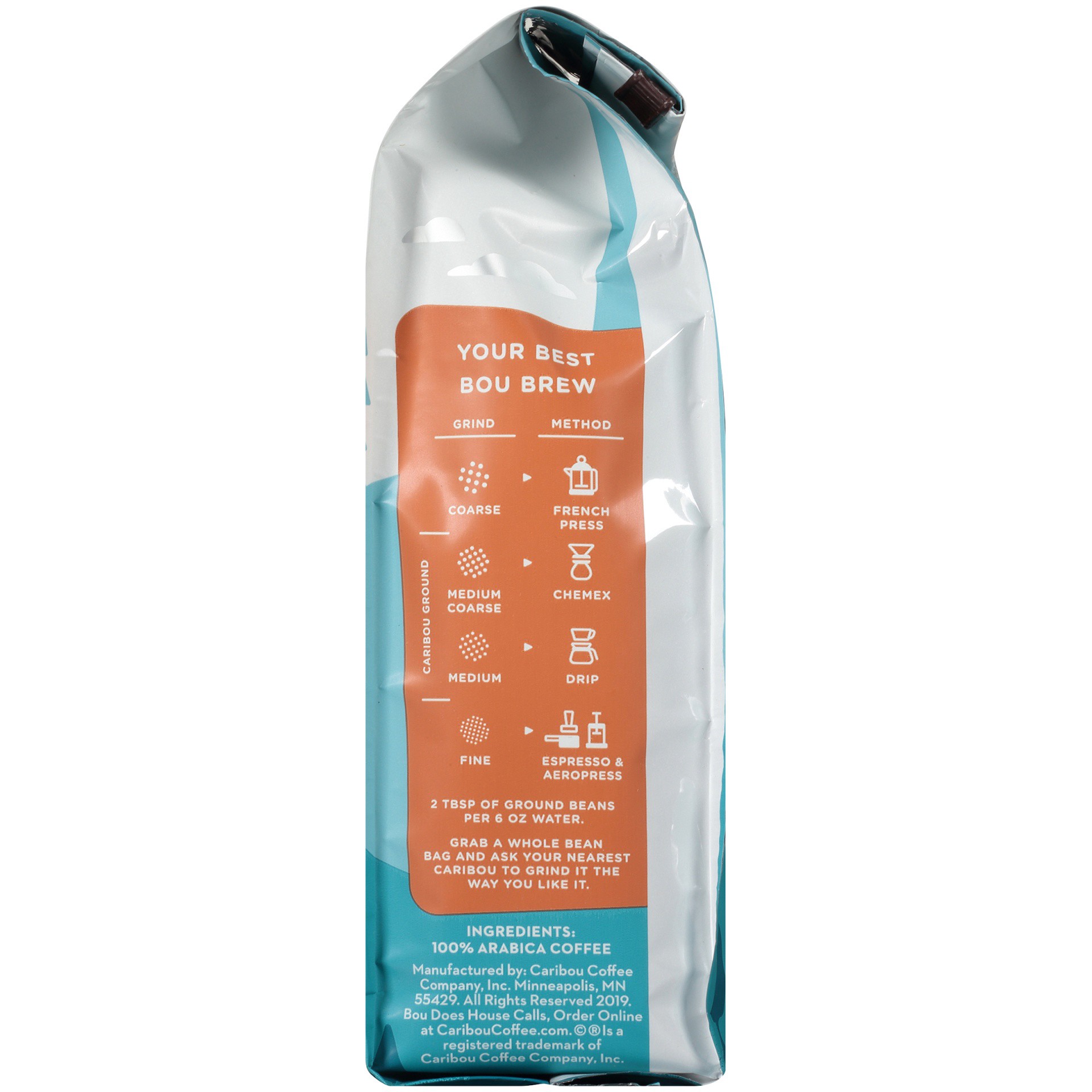slide 2 of 7, Caribou Coffee Lakeshore Medium Roast Ground Coffee Bag- 12 oz, 12 oz