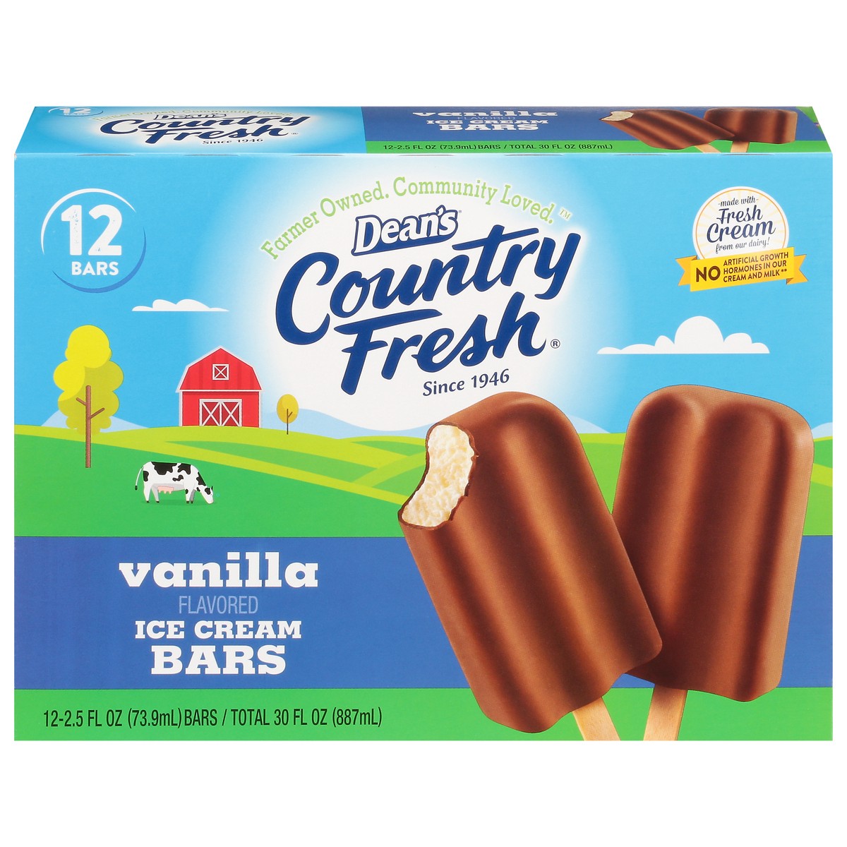 slide 5 of 17, Country Fresh Vanilla Ice Cream Bars, 30 fl oz