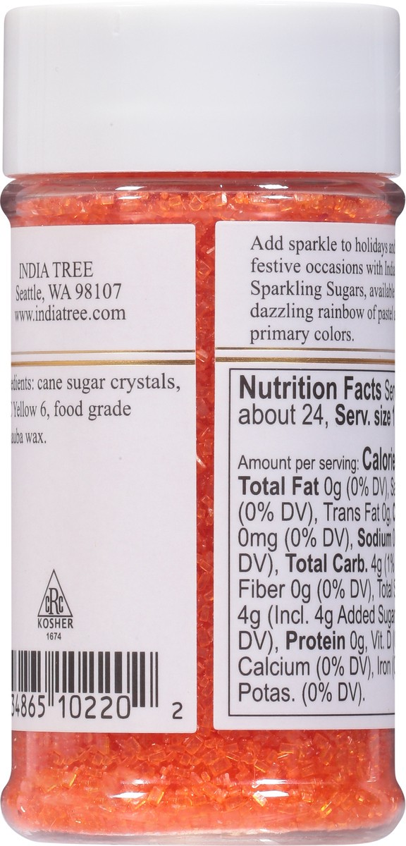 slide 5 of 9, India Tree Popsicle Orange Sparkling Sugar 3.5 oz, 3.5 oz