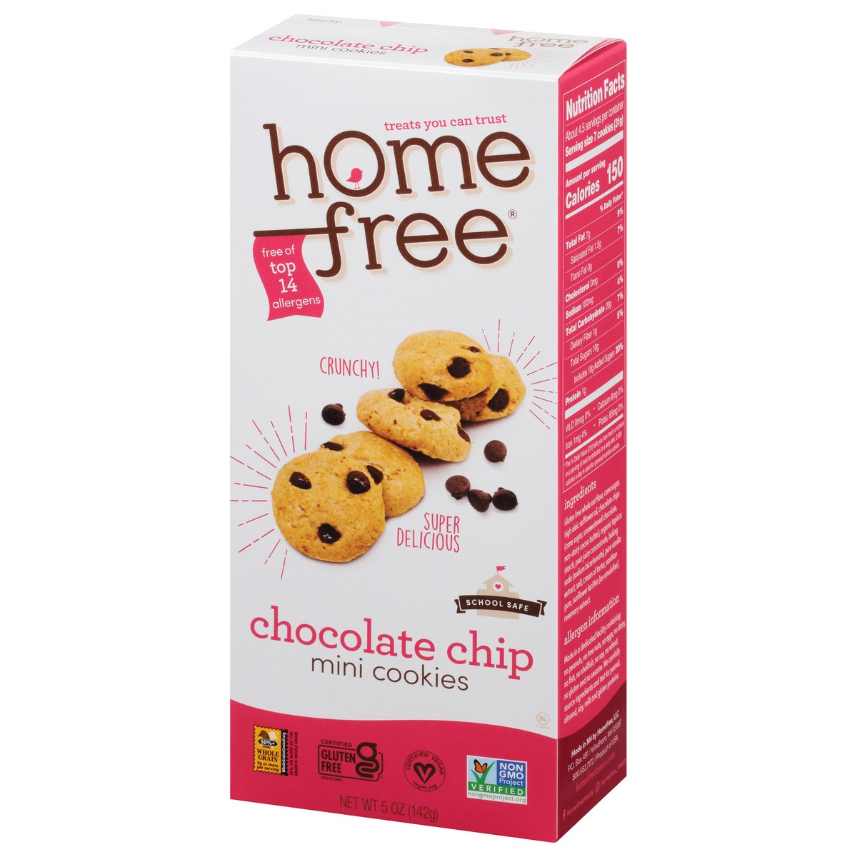 slide 9 of 14, Homefree Chocolate Chip Cookies Mini 5 oz, 5 oz
