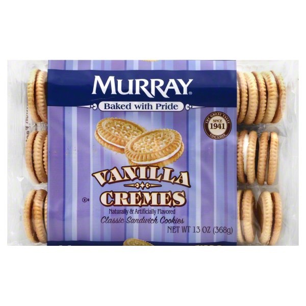 slide 1 of 1, Murray Creme Sandwich Vanilla Cookies, 13 oz