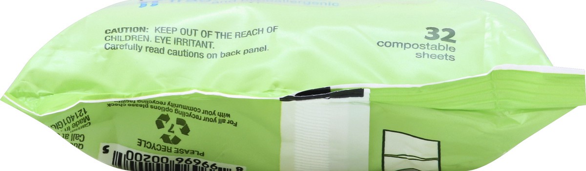 slide 3 of 5, Grab Green Fragrance Free Wet Dryer Sheets, 32 ct