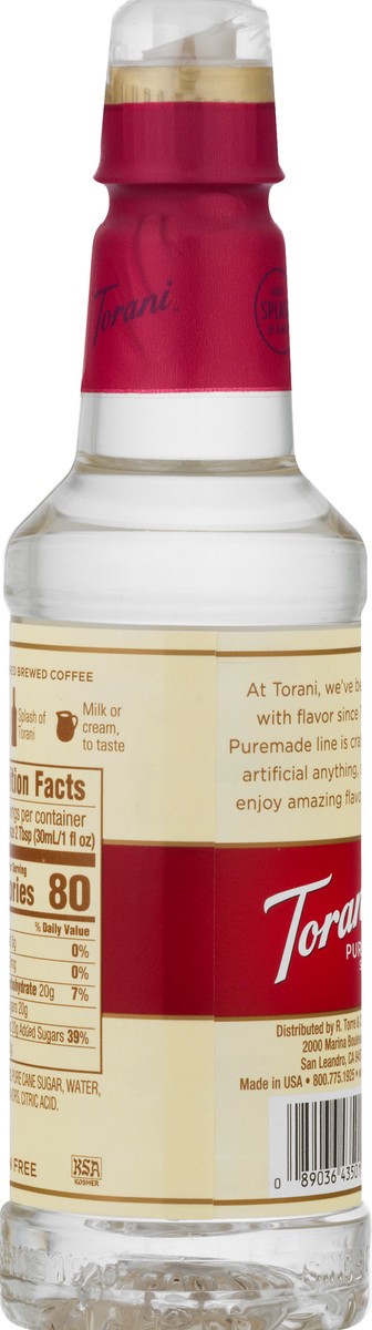 slide 3 of 13, Torani Syrup, Puremade, Vanilla - 375 ml, 1 ct