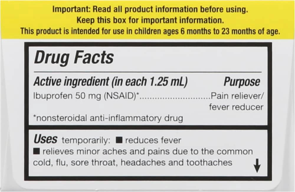 slide 4 of 5, Harris Teeter Dye Free Ibuprofen Berry Flavor Drops, 1 oz