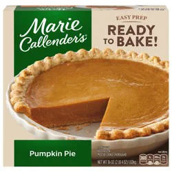 Marie Callender's Pumpkin Pie, Ready to Bake Frozen Dessert, 36 oz.