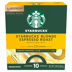 STARBUCKS by Nespresso Vertuo Line Blonde Espresso - 10 ct