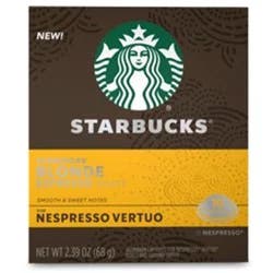 STARBUCKS by Nespresso Vertuo Line Blonde Espresso - 10 ct