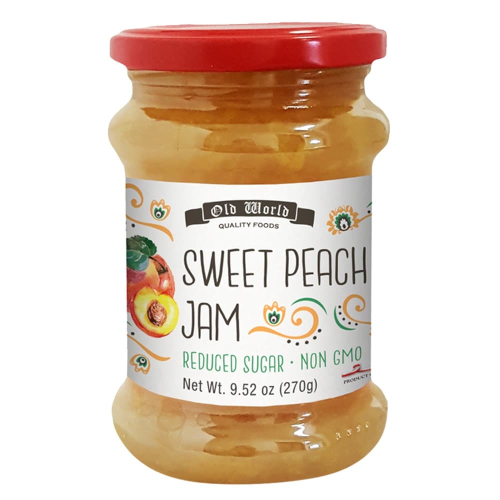 slide 1 of 1, Old World Sweet Peach Jam, 9.52 oz