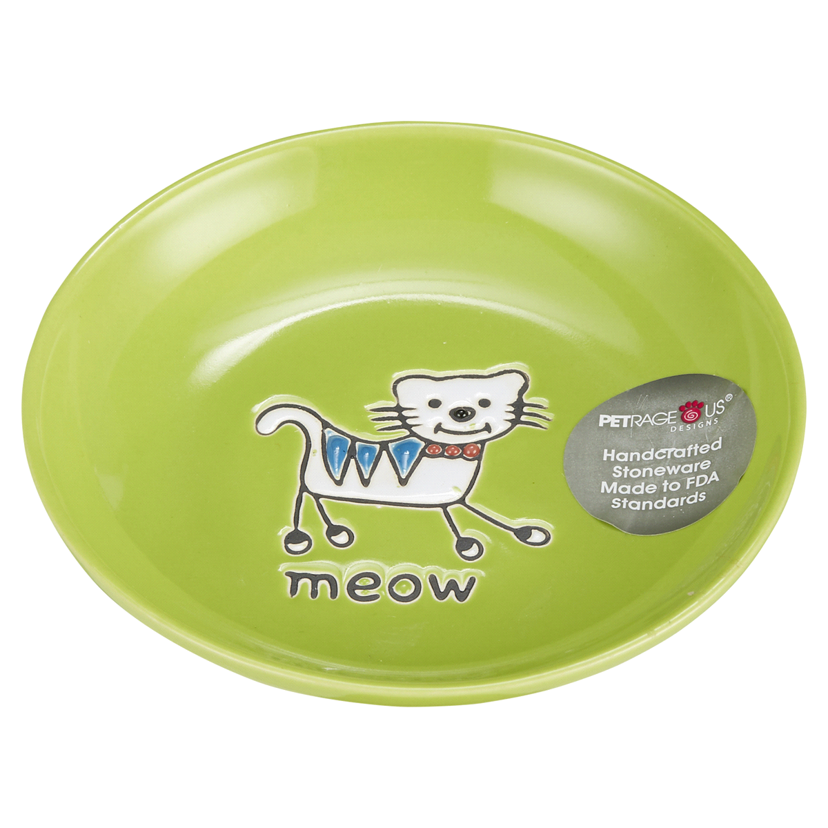 slide 1 of 1, Meijer Silly Kitty Saucer, Lime, 5 in, 1 ct