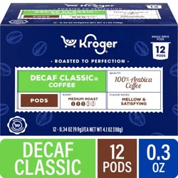 Kroger Decaf Classic Medium Roast K-Cup Coffee Pods, 12 ct