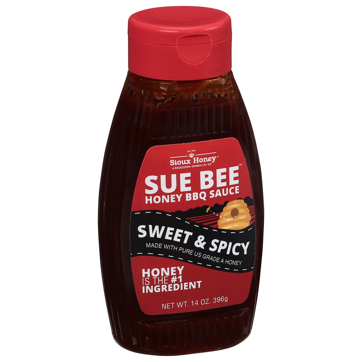 slide 7 of 9, Sue Bee Sweet & Spicy Honey BBQ Sauce 14 oz, 14 oz