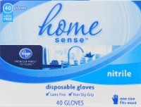 slide 1 of 1, Home Sense Nitrile Disposable Gloves, 40 ct