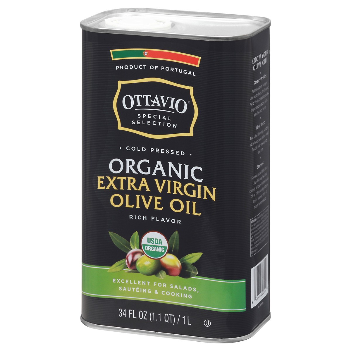 slide 12 of 14, Ottavio Extra Virgin Cold Pressed Organic Olive Oil 34 fl oz, 34 fl oz