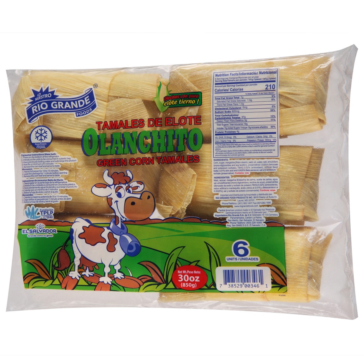 slide 3 of 9, Rio Grande Foods Green Corn Tamales 6 ea, 