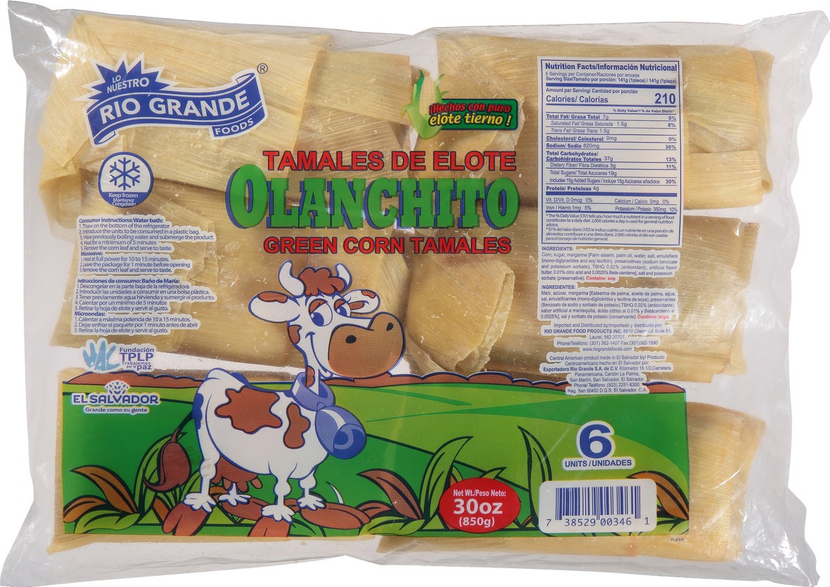 slide 6 of 9, Rio Grande Foods Green Corn Tamales 6 ea, 