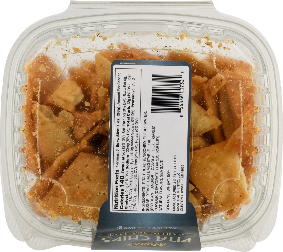 slide 13 of 14, Manos Authentic Pita Chips Garlic - 6 oz, 6 oz