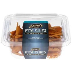 Manos Authentic Pita Chips Garlic - 6 oz