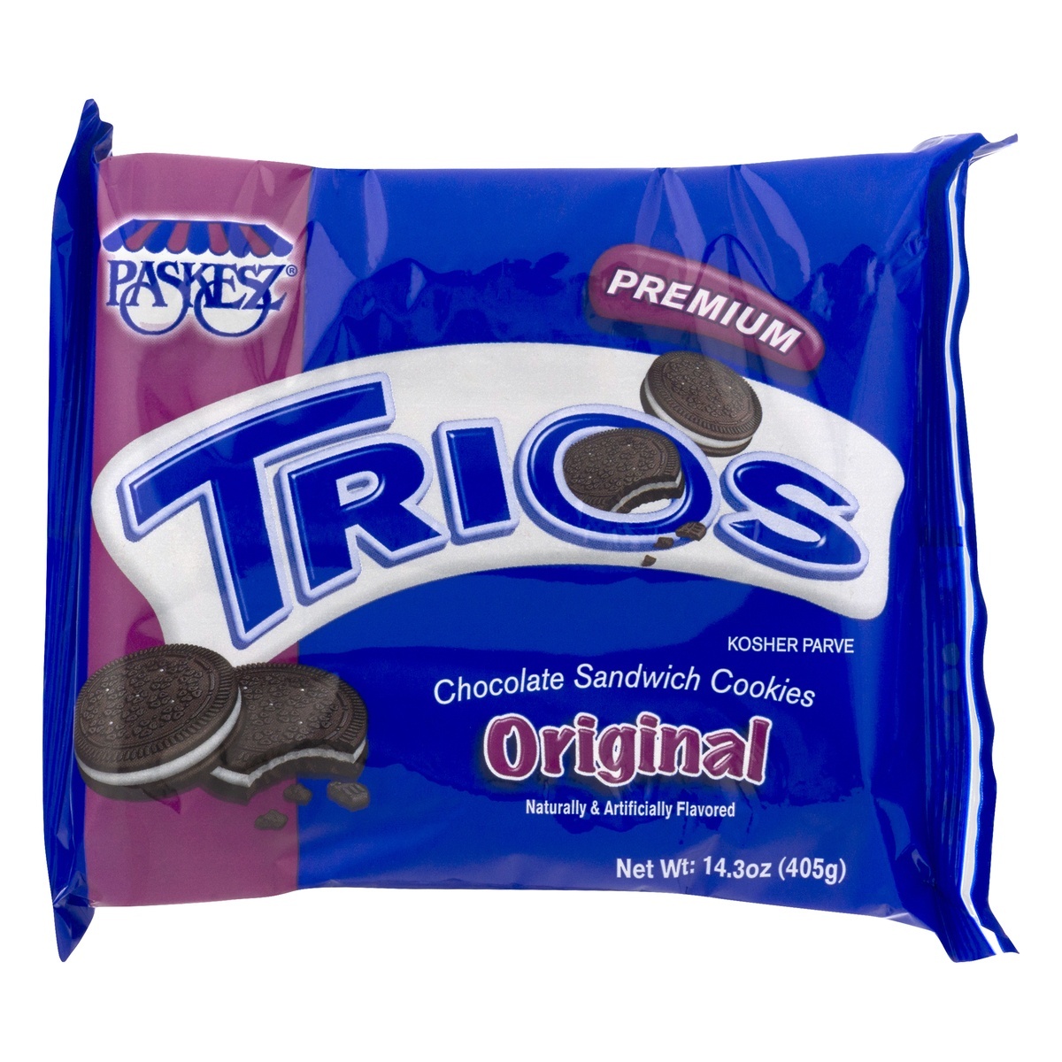 slide 1 of 1, Paskesz Trio Original Cookies - 14.3 Oz, 14.3 oz