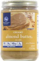 slide 1 of 1, Kroger No Stir Creamy Almond Butter, 12 oz