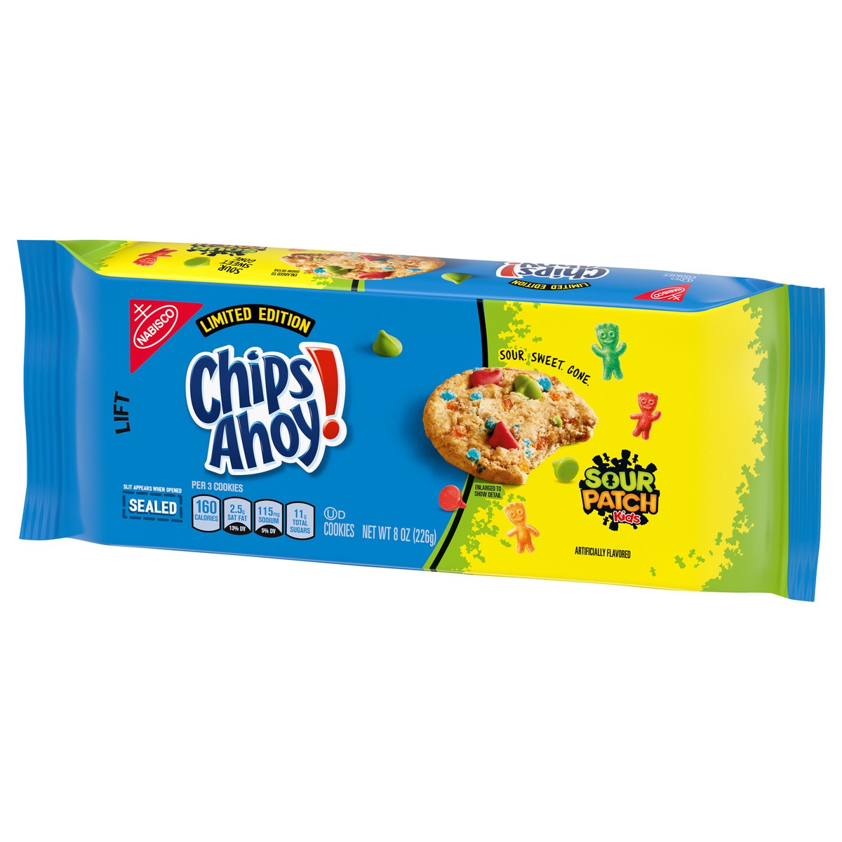 slide 6 of 9, CHIPS AHOY! Cookies with SOUR PATCH KIDS Candy, Limited Edition, 8 oz, 0.5 lb