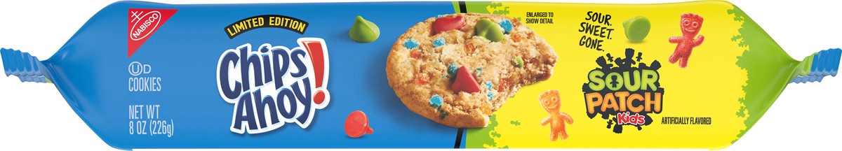 slide 3 of 9, CHIPS AHOY! Cookies with SOUR PATCH KIDS Candy, Limited Edition, 8 oz, 0.5 lb