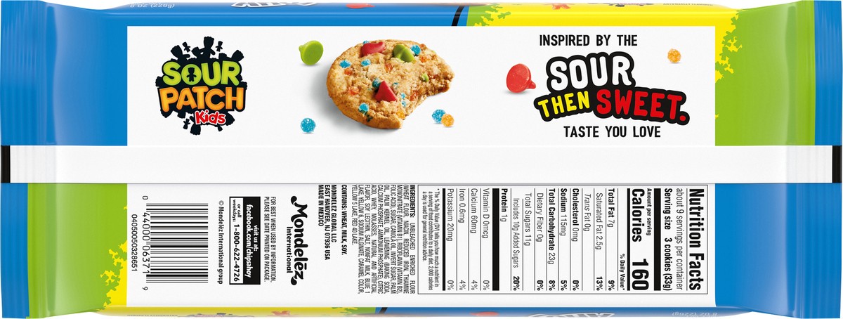 slide 9 of 9, CHIPS AHOY! Cookies with SOUR PATCH KIDS Candy, Limited Edition, 8 oz, 0.5 lb