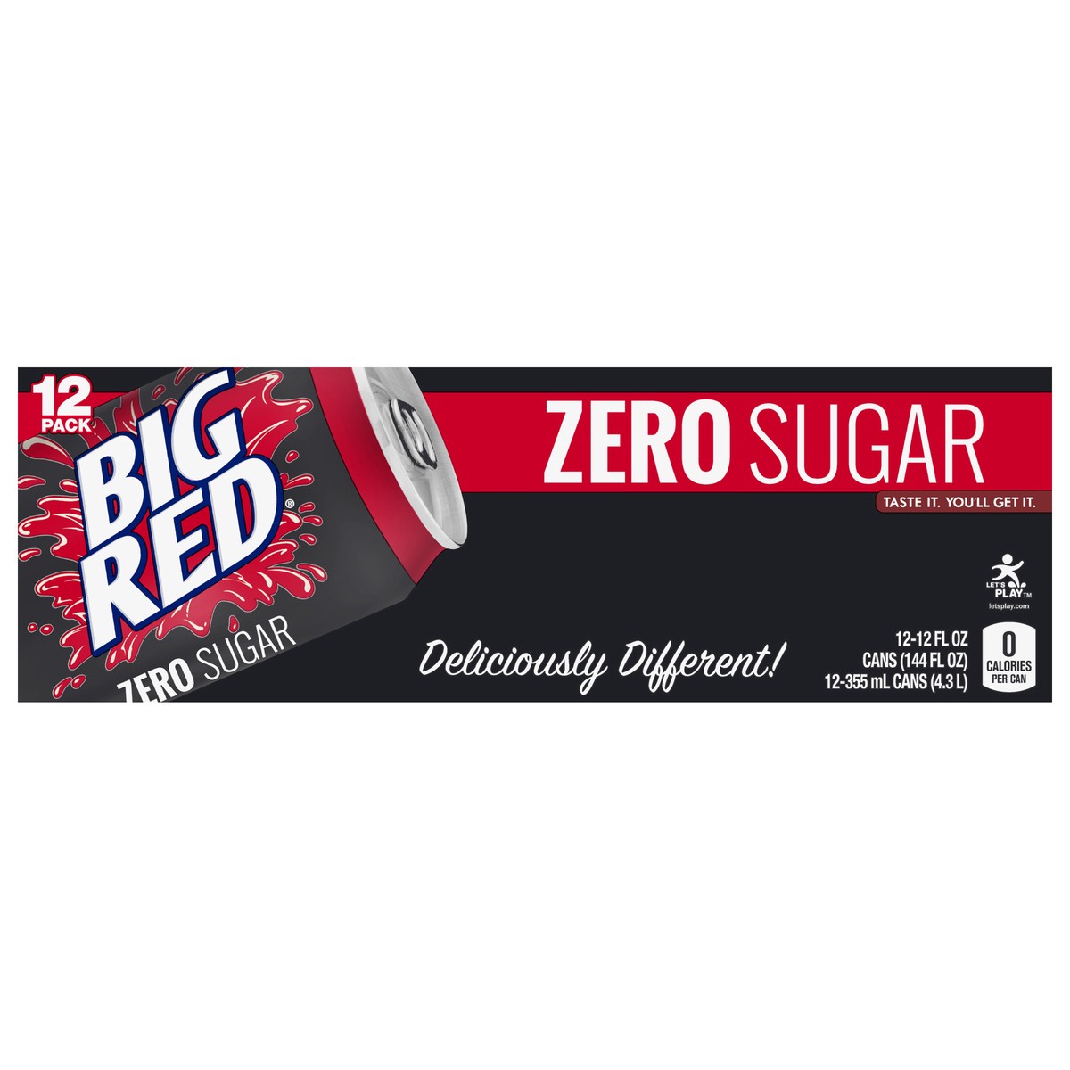 slide 1 of 7, Big Red Zero, 12 ct; 12 fl oz