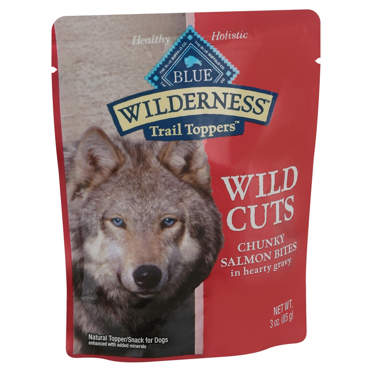 slide 7 of 11, Blue Buffalo Wilderness Trail Toppers Wild Cuts High Protein Grain Free, Natural Wet Dog Food, Chunky Salmon Bites in Hearty Gravy 3-oz pouch, 3 oz