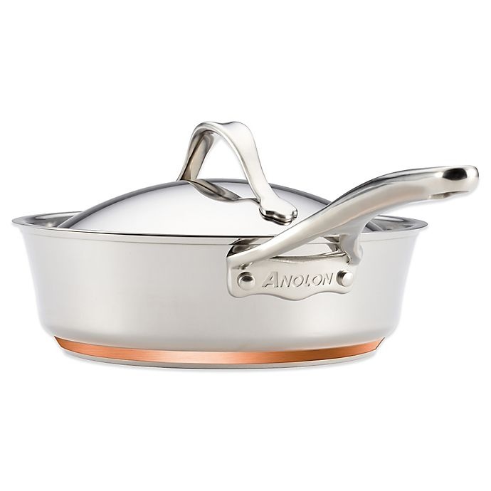 slide 3 of 5, Anolon Nouvelle Copper Stainless Steel Cookware Set, 11 ct