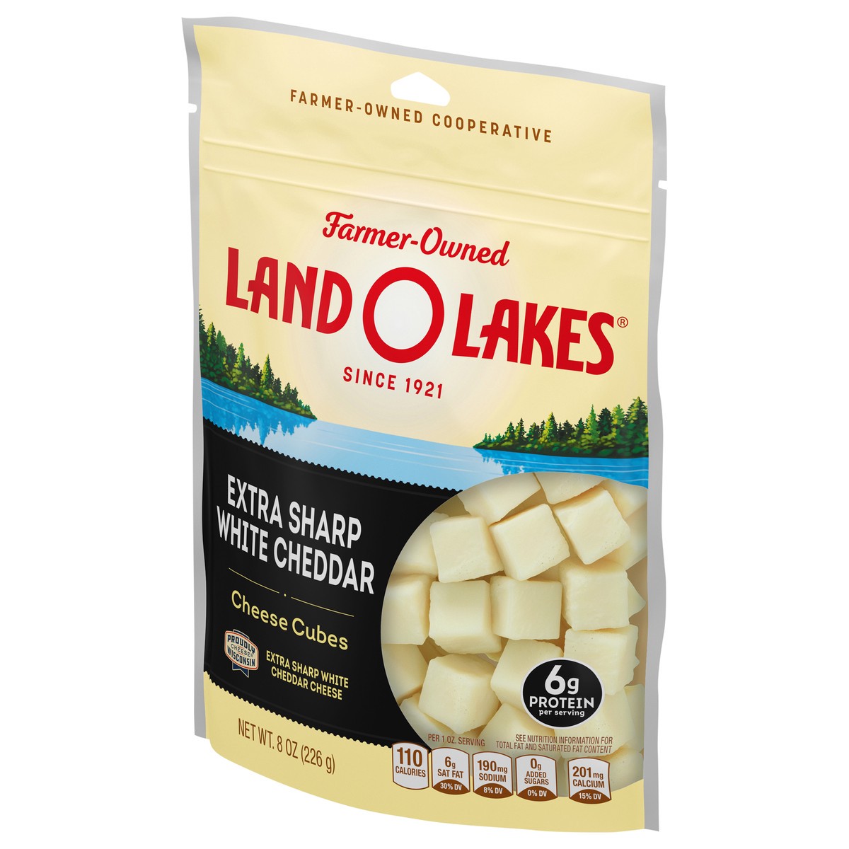 slide 4 of 11, Land O'Lakes Extra Sharp White Cheddar Cheese Cubes, 8 oz