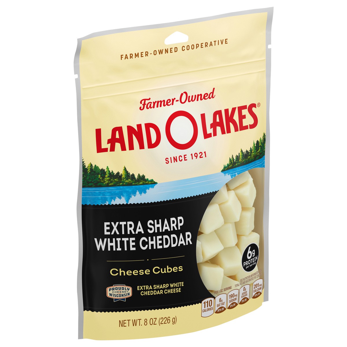 slide 5 of 11, Land O'Lakes Extra Sharp White Cheddar Cheese Cubes, 8 oz