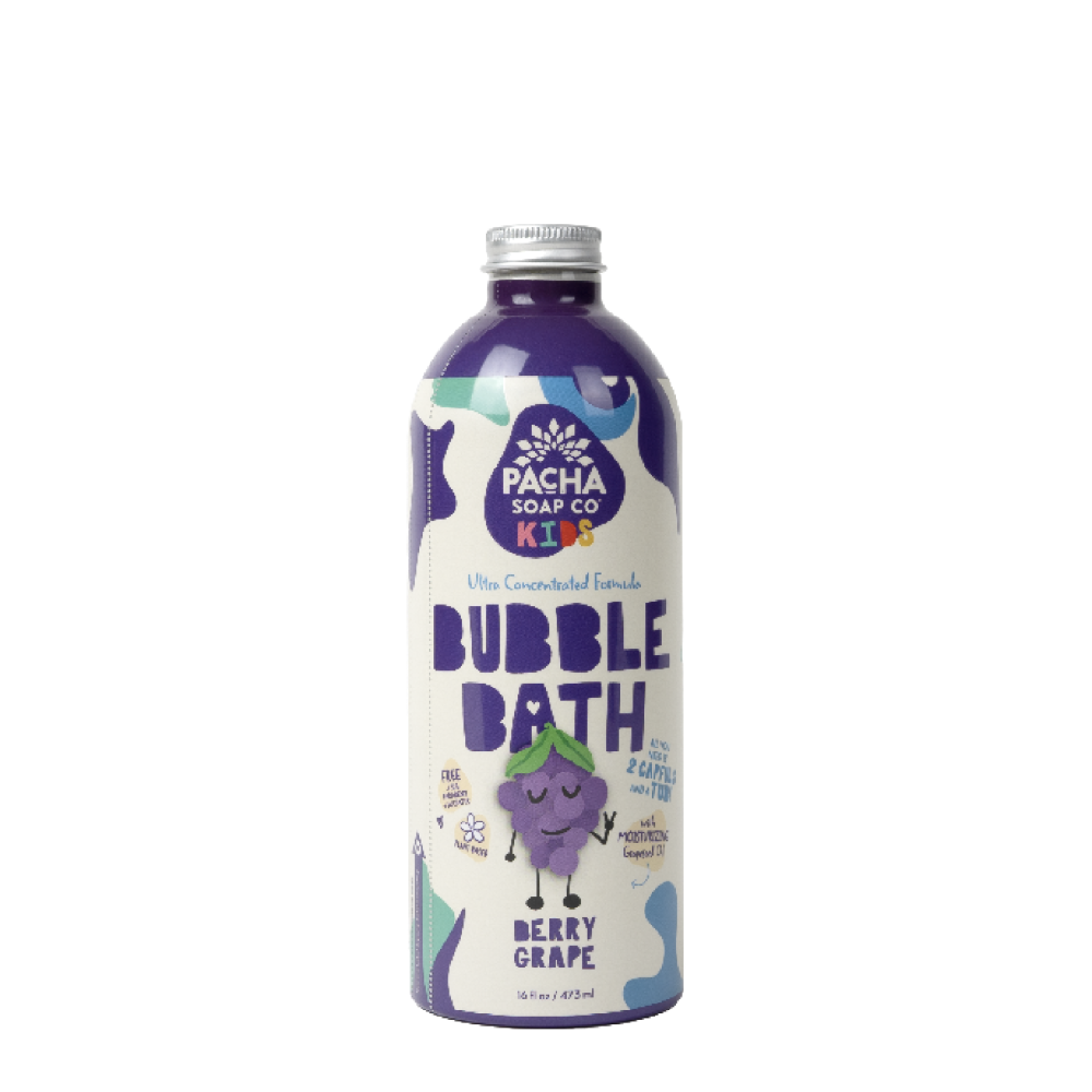 slide 1 of 2, Pacha Soap Co. Kids Berry Grape Bubble Bath, 16 fl oz