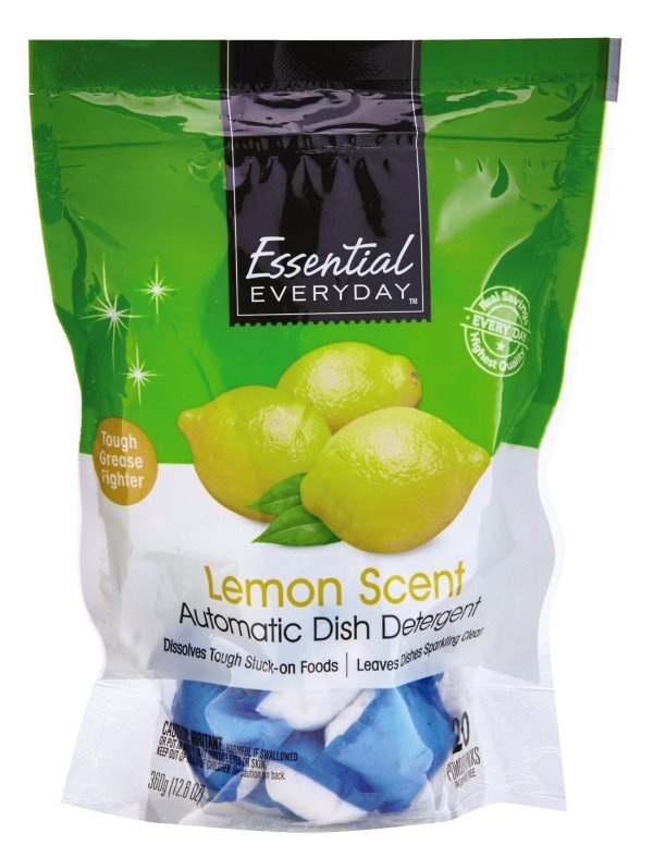 slide 1 of 1, Essential Everyday Lemon Auto Dish Pack, 20 ct