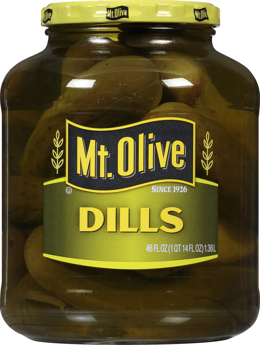 slide 1 of 8, Mt. Olive Dills Pickles 46 oz, 46 oz