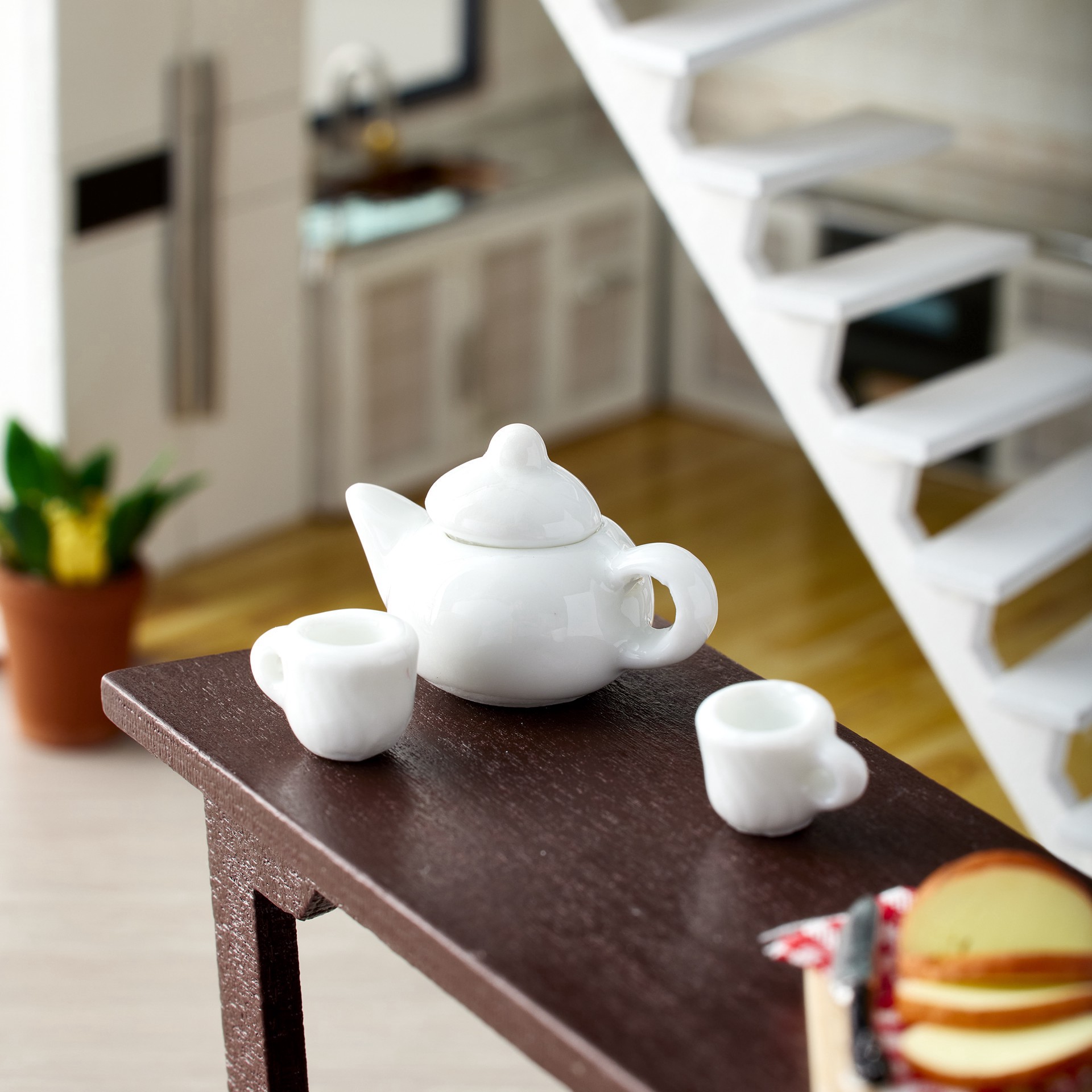 slide 3 of 4, Mini White Tea Set By Make Market, 0.806 in x 1.209 in x 0.775 in