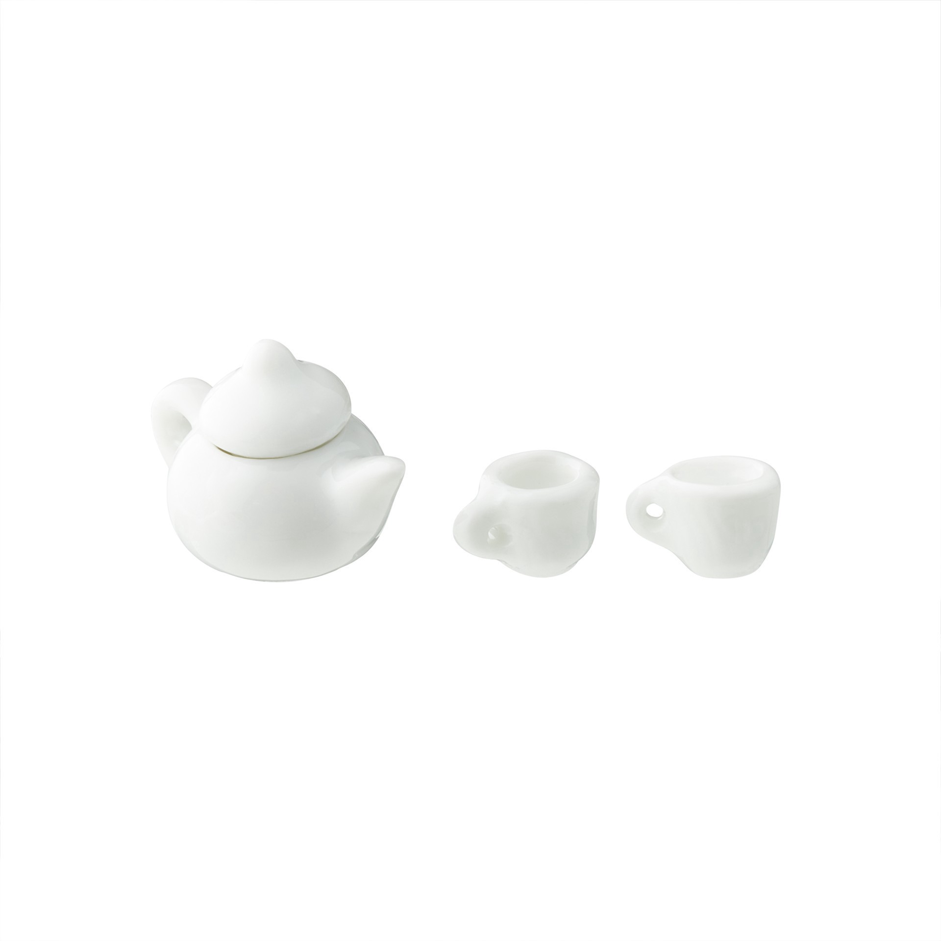 slide 4 of 4, Mini White Tea Set By Make Market, 0.806 in x 1.209 in x 0.775 in