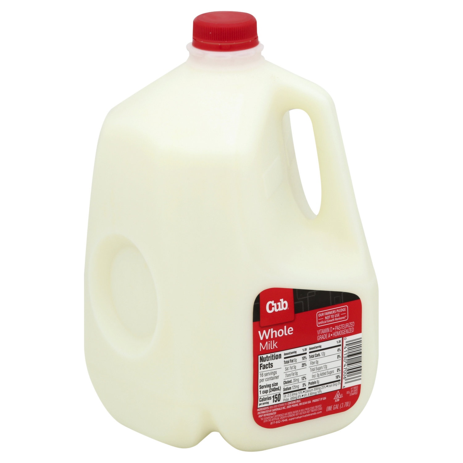 slide 1 of 1, Cub Whole Homogenized Milk, 128 fl oz