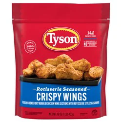 Tyson Frozen Rotisserie Seasoned Crispy Wings, 16 oz