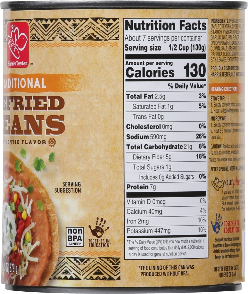 slide 2 of 3, Harris Teeter Traditional Refried Beans, 31 oz
