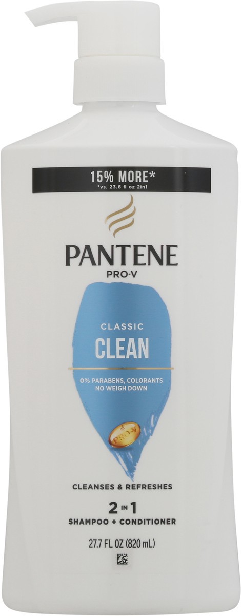 slide 8 of 9, Pantene Classic Clean 2-in-1 Shampoo & Conditioner 27.7 FL OZ/820mL, 27.7 fl oz