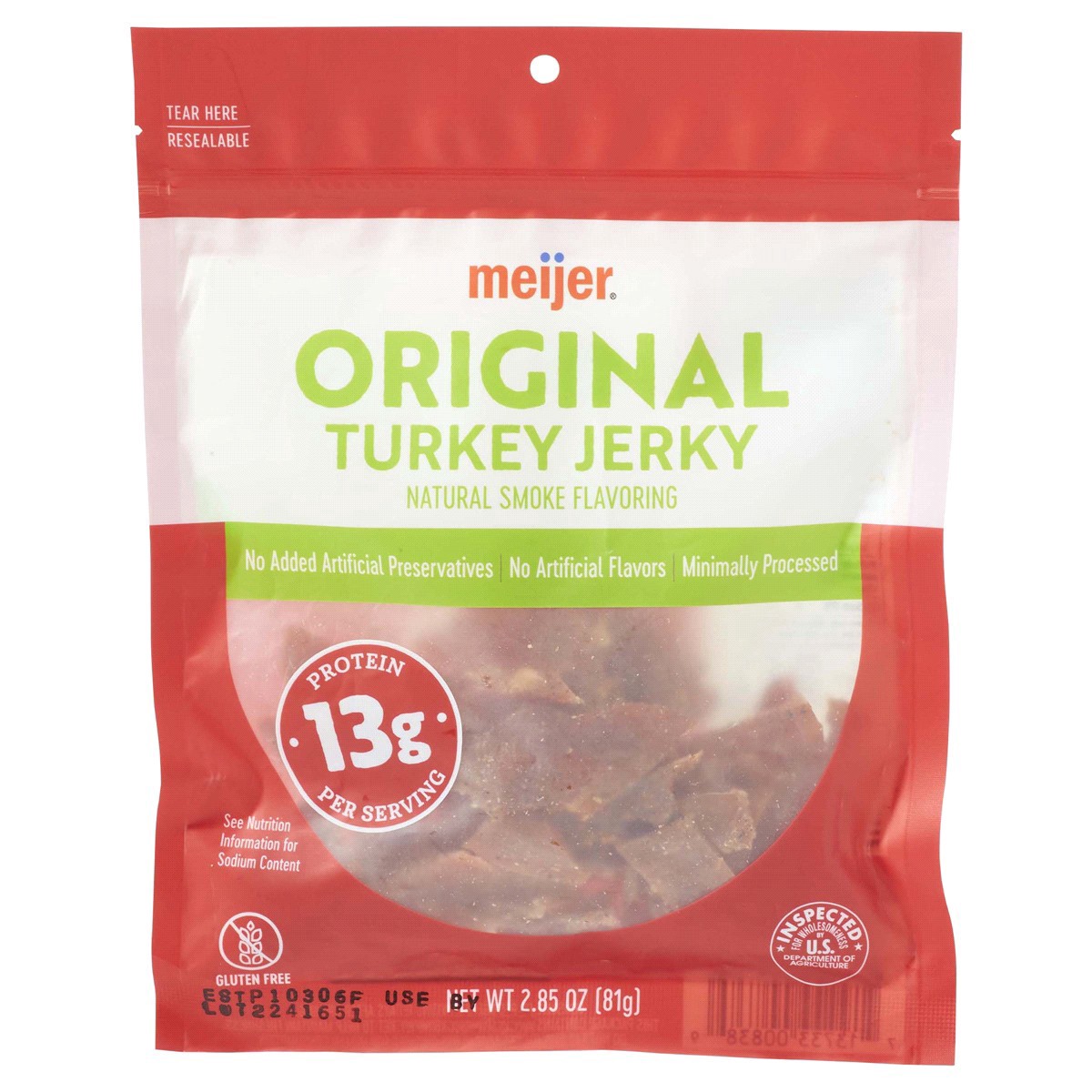 slide 1 of 29, Meijer Original Turkey Jerky, 2.85 oz