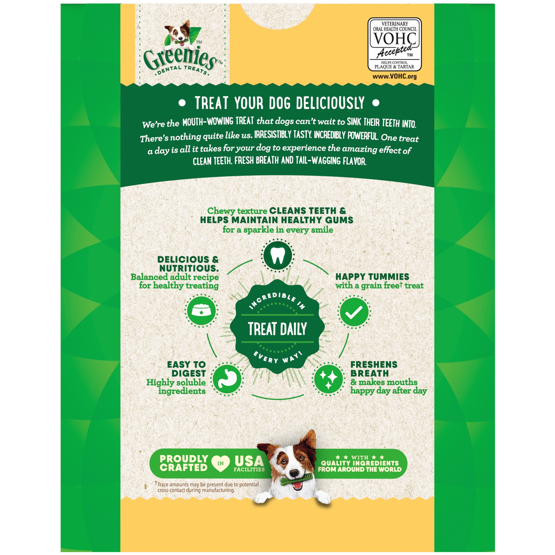 slide 7 of 7, GREENIES Grain Free Petite Natural Dog Dental Care Chews Oral Health Dog Treats Pack (45 Treats, 27 oz