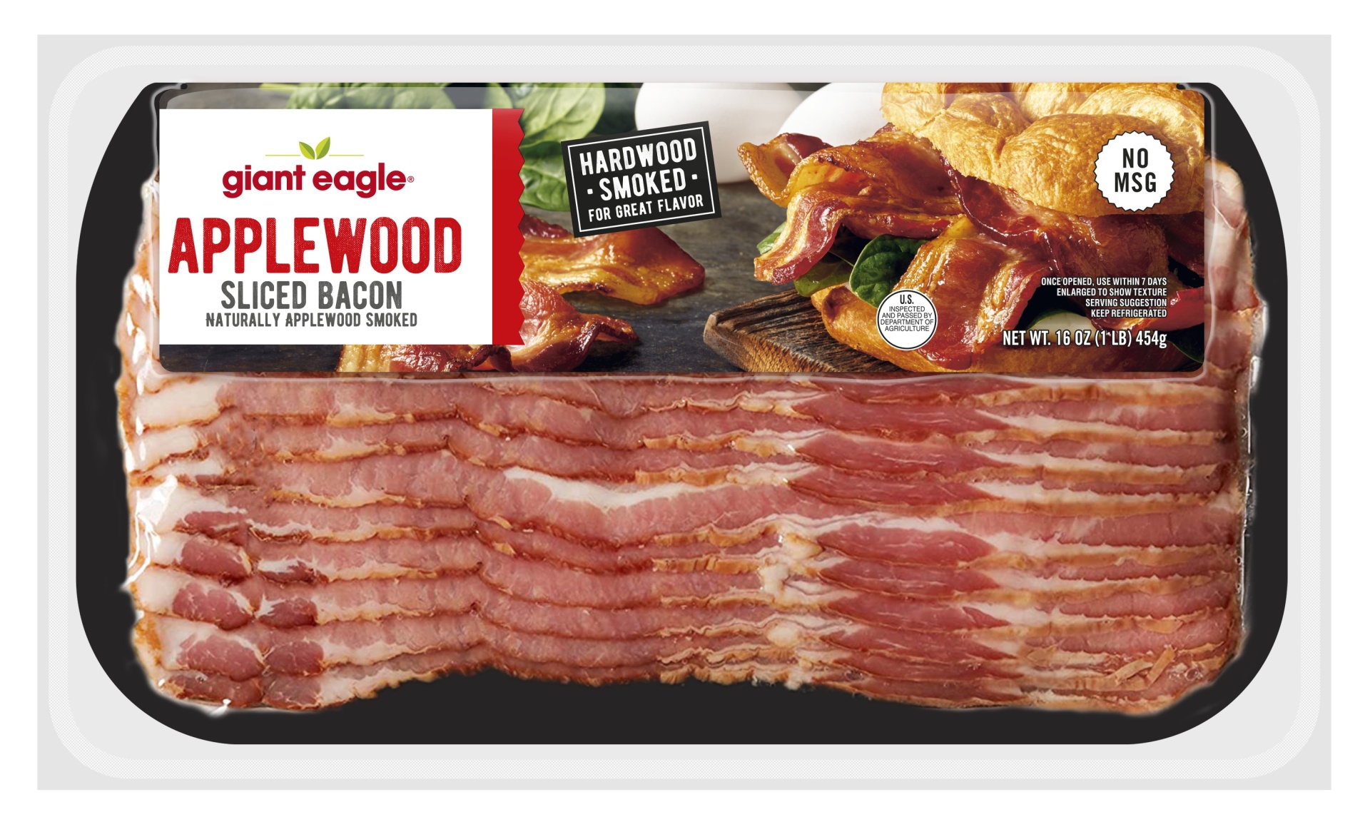 slide 1 of 1, Ge Sliced Applewood Bacon, 1 ct