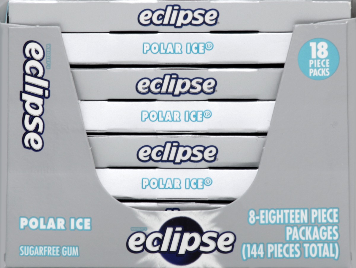 slide 2 of 4, Eclipse Polar Ice Sugarfree Gum, 8 Packs, 144 pc