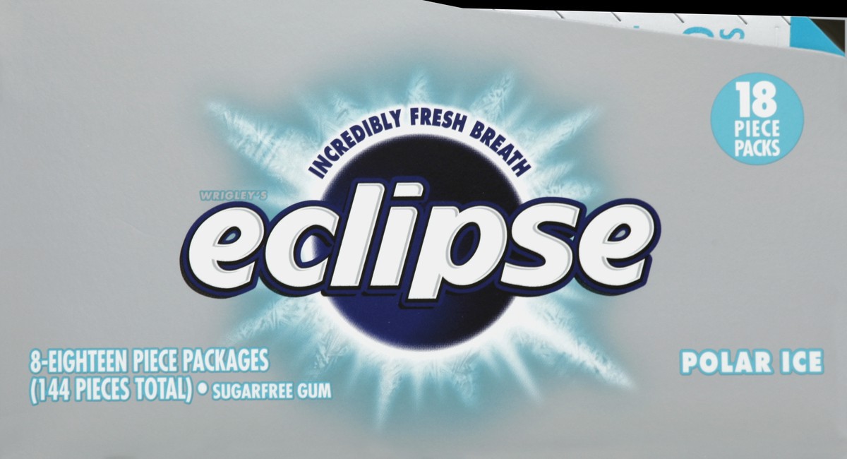 slide 3 of 4, Eclipse Polar Ice Sugarfree Gum, 8 Packs, 144 pc