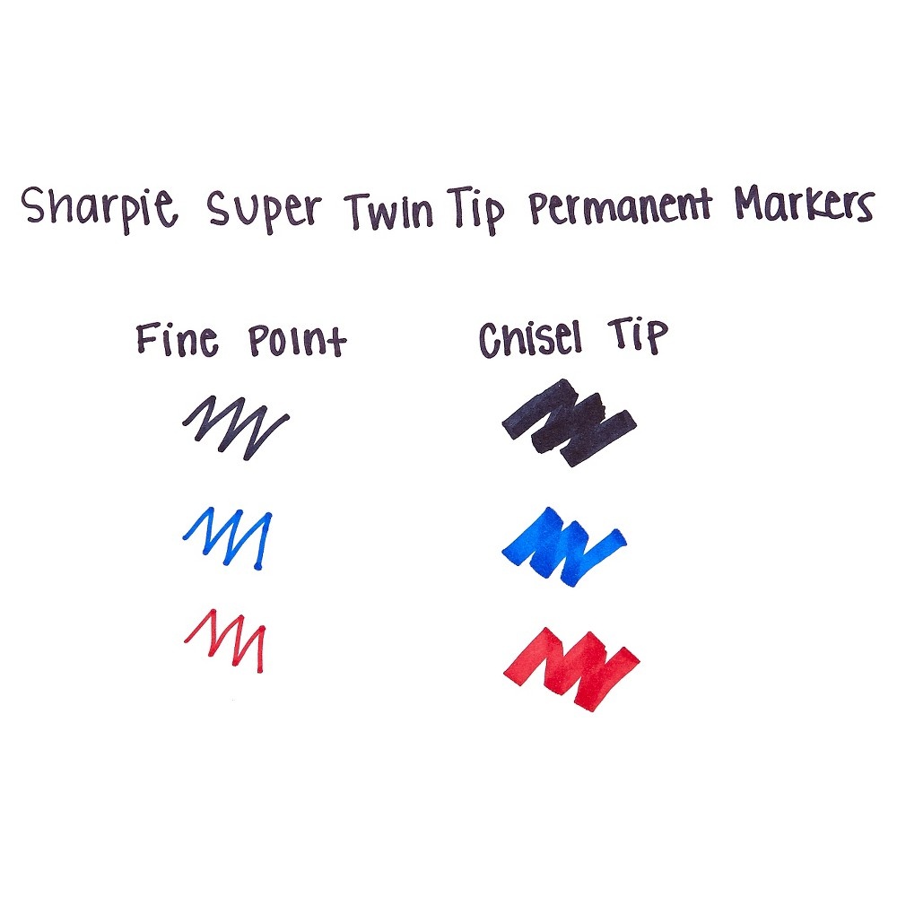 slide 5 of 6, Sharpie Black Twin Tip Permanent Marker, 1 ct