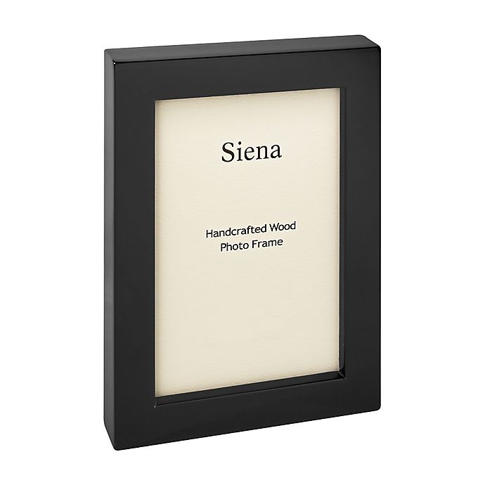slide 1 of 1, Siena Piano Finish Wood Picture Frame - Black, 5 in x 7 in