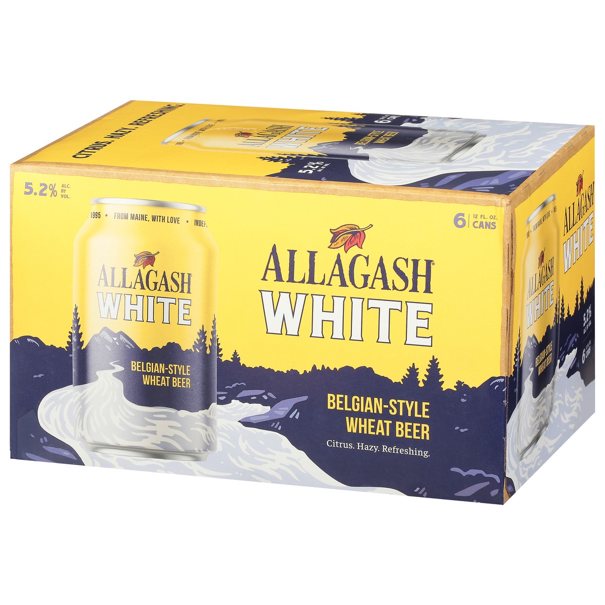 slide 3 of 9, Allagash Beer, Wheat, Belgian-Style Wheat, White 6 Pack, 12 fl oz