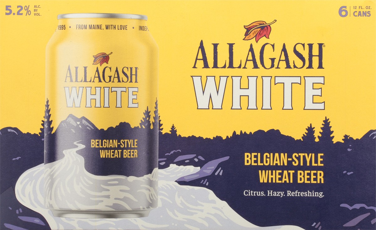 slide 2 of 9, Allagash Beer, Wheat, Belgian-Style Wheat, White 6 Pack, 12 fl oz